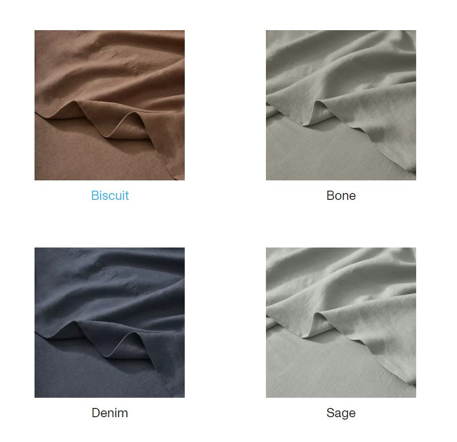 Ravello Linen Flat Sheet - 9 Colours