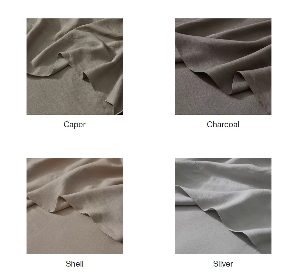 Ravello Linen Flat Sheet - 9 Colours